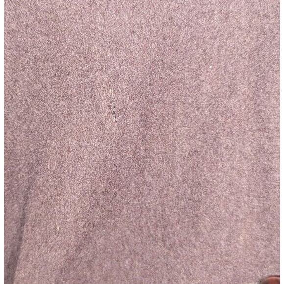 Vintage Kristen Blake Wool Fur Trimmed Burgundy Button Pea Coat Size S - Picture 8 of 14